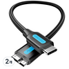 벤션 C 타입 to USB 3.0 마이크로 B 고속 케이블 CQA, 2개, 0.5m