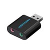벤션 외장형 USB 사운드카드 어댑터, VAB-S17-B, 1개
