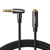 유그린 90도 4극 TRRS 3.5mm AUX 연장케이블 2m, AV188(20495), 혼합색상, 1개
