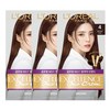 로레알파리 엑셀랑스 크림 더블튜브 염모제, 4호 브라운, 3개