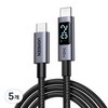 UGREEN 유그린 PD 240W C타입-C타입 LED 디스플레이 고속 충전 데이터 케이블 PD3.1 패브릭 초고속 충전 데이터 케이블 맥북 아이폰 삼성 샤오미 호환 PPS지원, 5개, 블랙, 1m