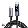 UGREEN 유그린 PD 240W C타입-C타입 LED 디스플레이 고속 충전 데이터 케이블 PD3.1 패브릭 초고속 충전 데이터 케이블 맥북 아이폰 삼성 샤오미 호환 PPS지원, 2개, 블랙, 3m