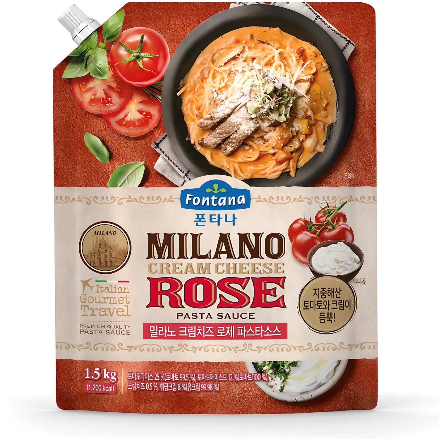 부드러움과 풍미의 향연, 폰타나 밀라노 크림치즈 로제 파스타 소스 탐험기 폰타나소스