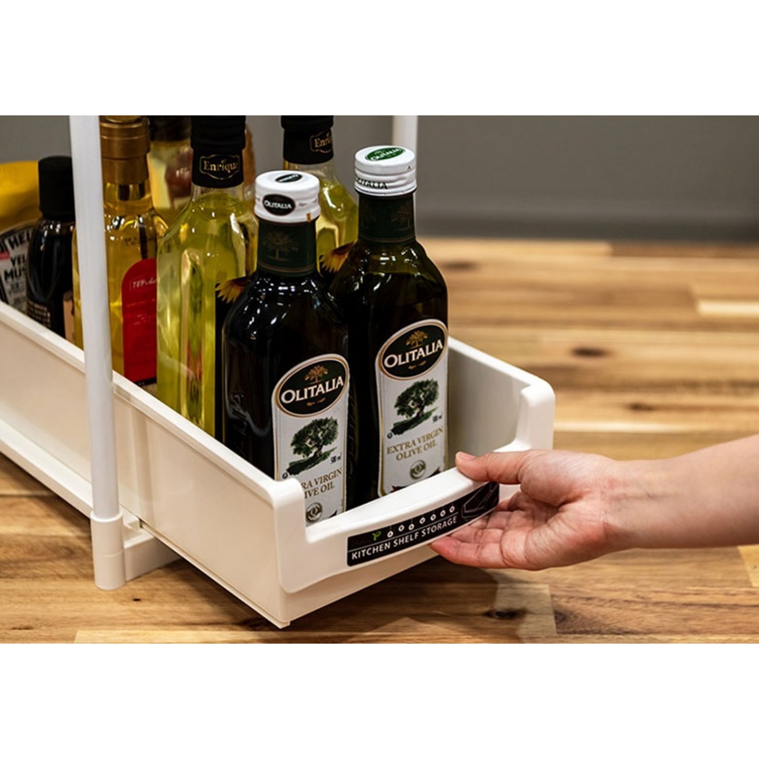 플라팜 슬라이딩 싱크인 수납 정리대 2단으로 좁은 싱크대 하부장을 효율적인 공간으로!