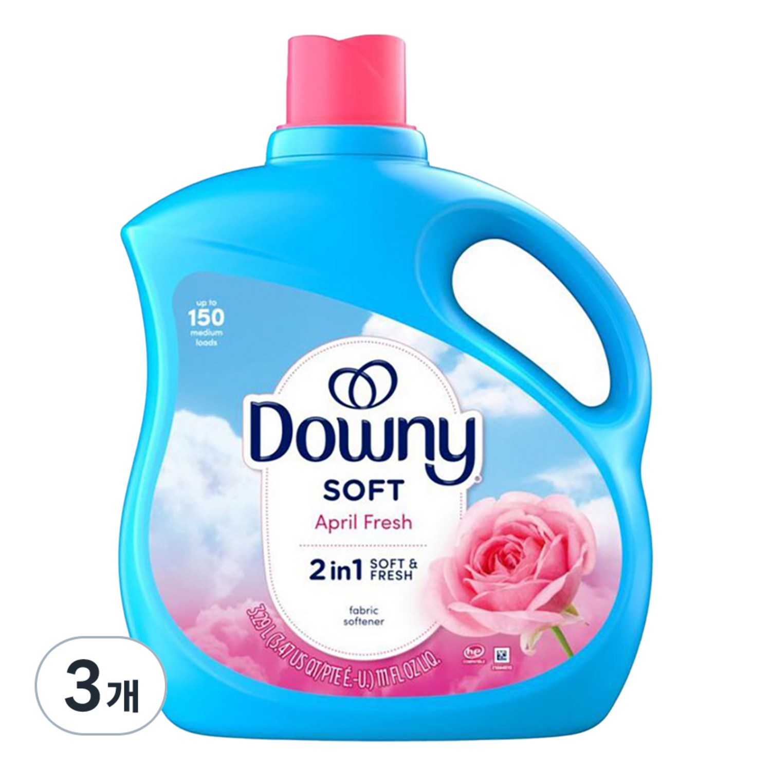 다우니 울트라 에이프릴 프레쉬 섬유유연제 본품, 3.29L, 3개 - 액체섬유유연제 | 쿠팡