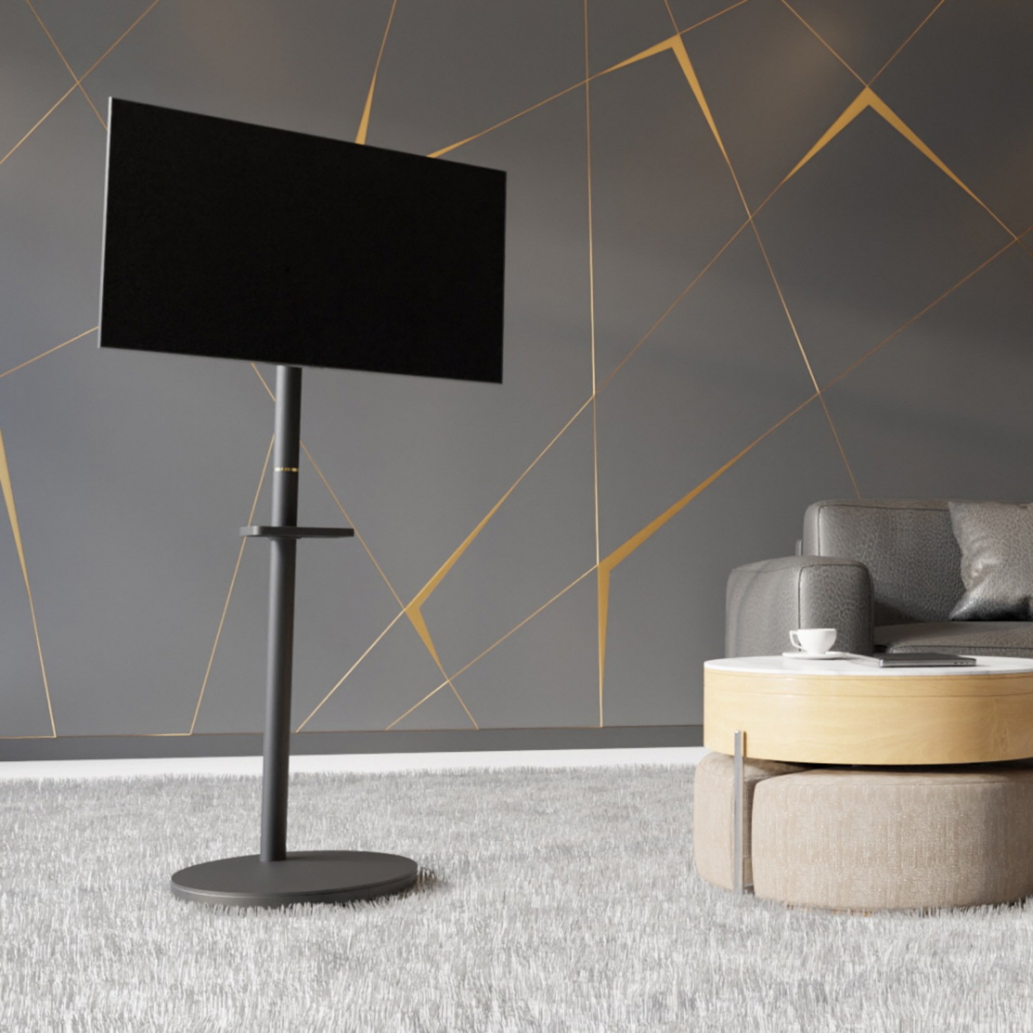 카멜 마운트 이동식 모니터 스탠드 SMB32, 블루 색상, 1개 m5모니터