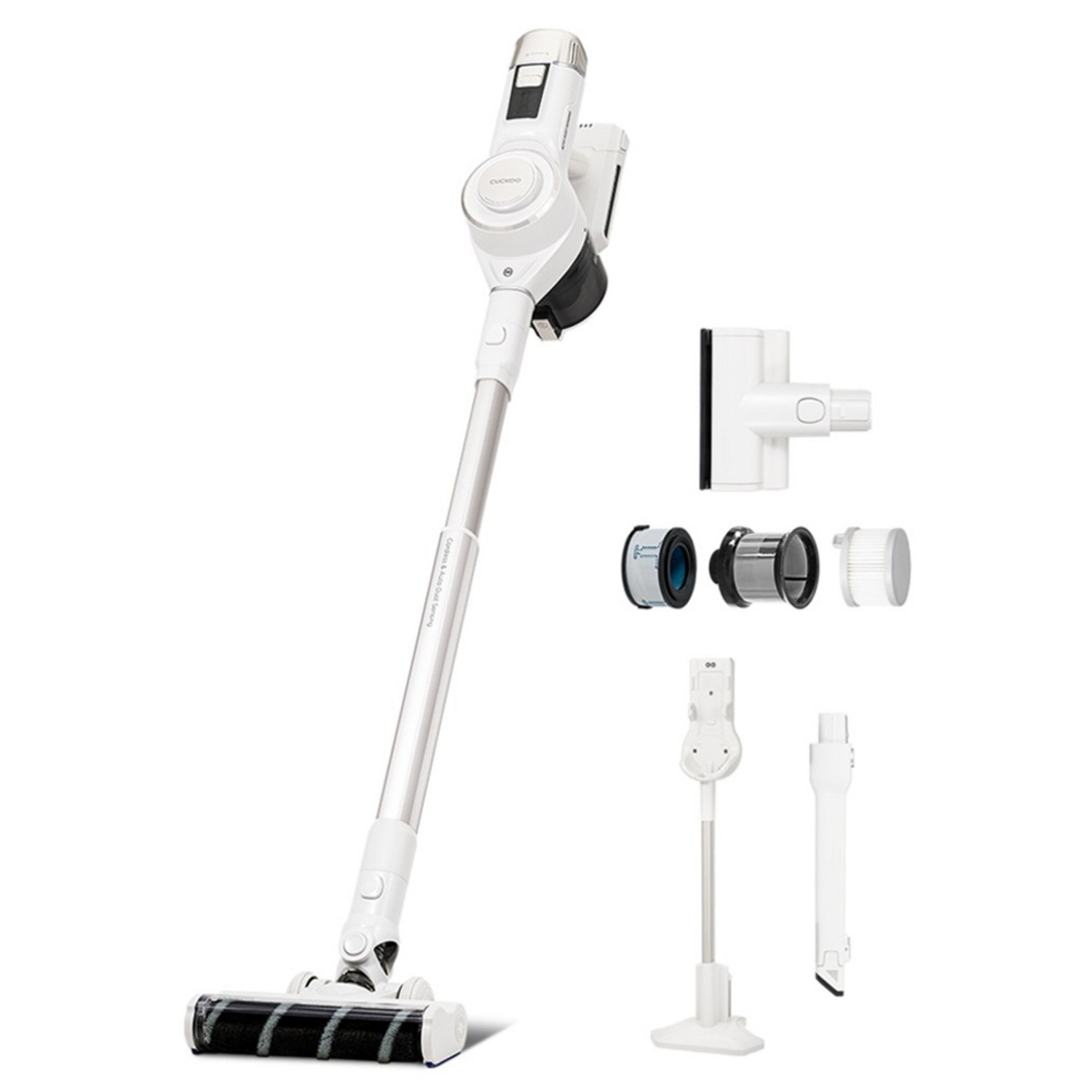 강력한 흡입력과 편리한 무선 사용, 쿠쿠 인스퓨어 파워클론 무선청소기 CVC-AE1420NW