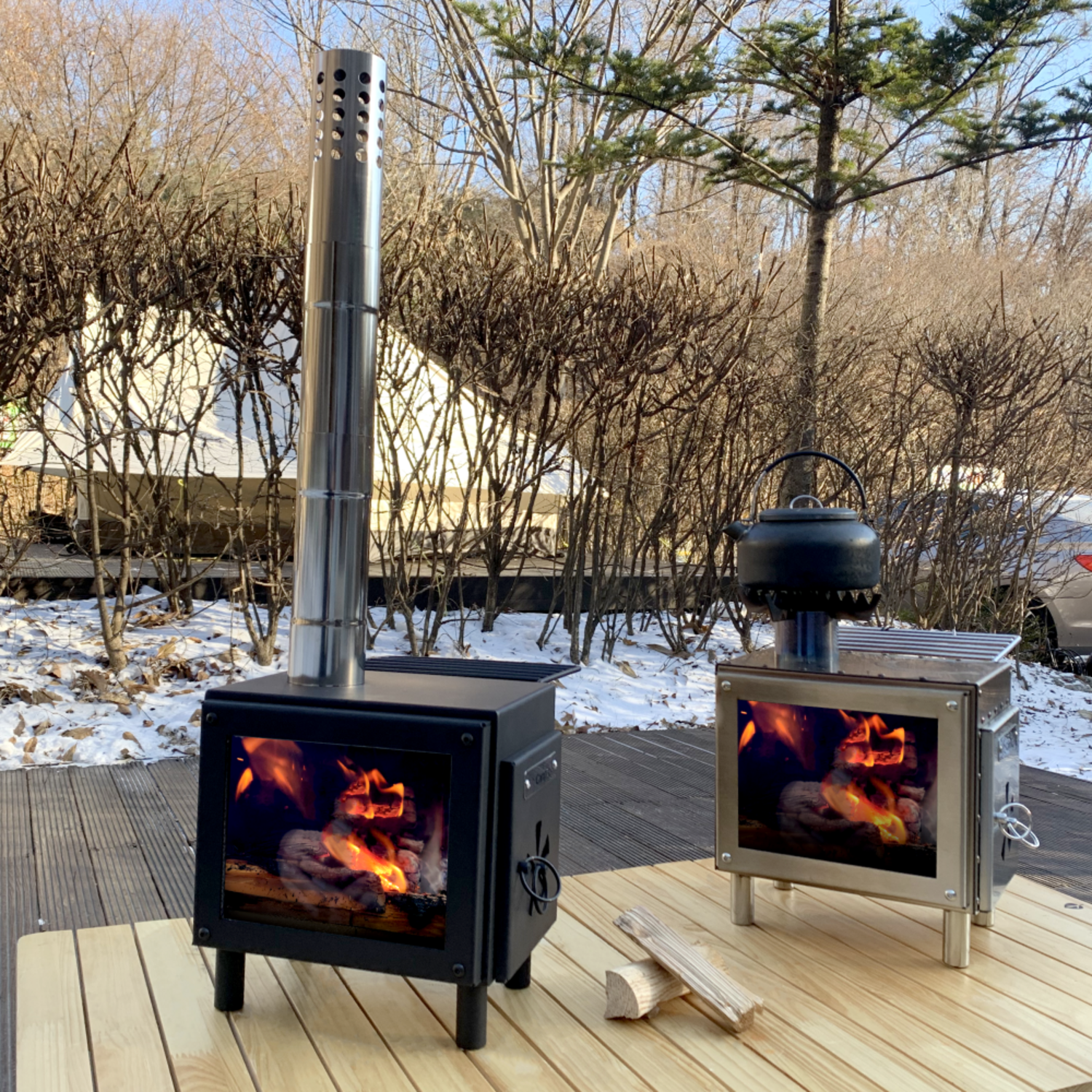 캠프365 포켓 플러스 스텐 화목난로: 캠핑의 낭만을 따뜻하게 채우다