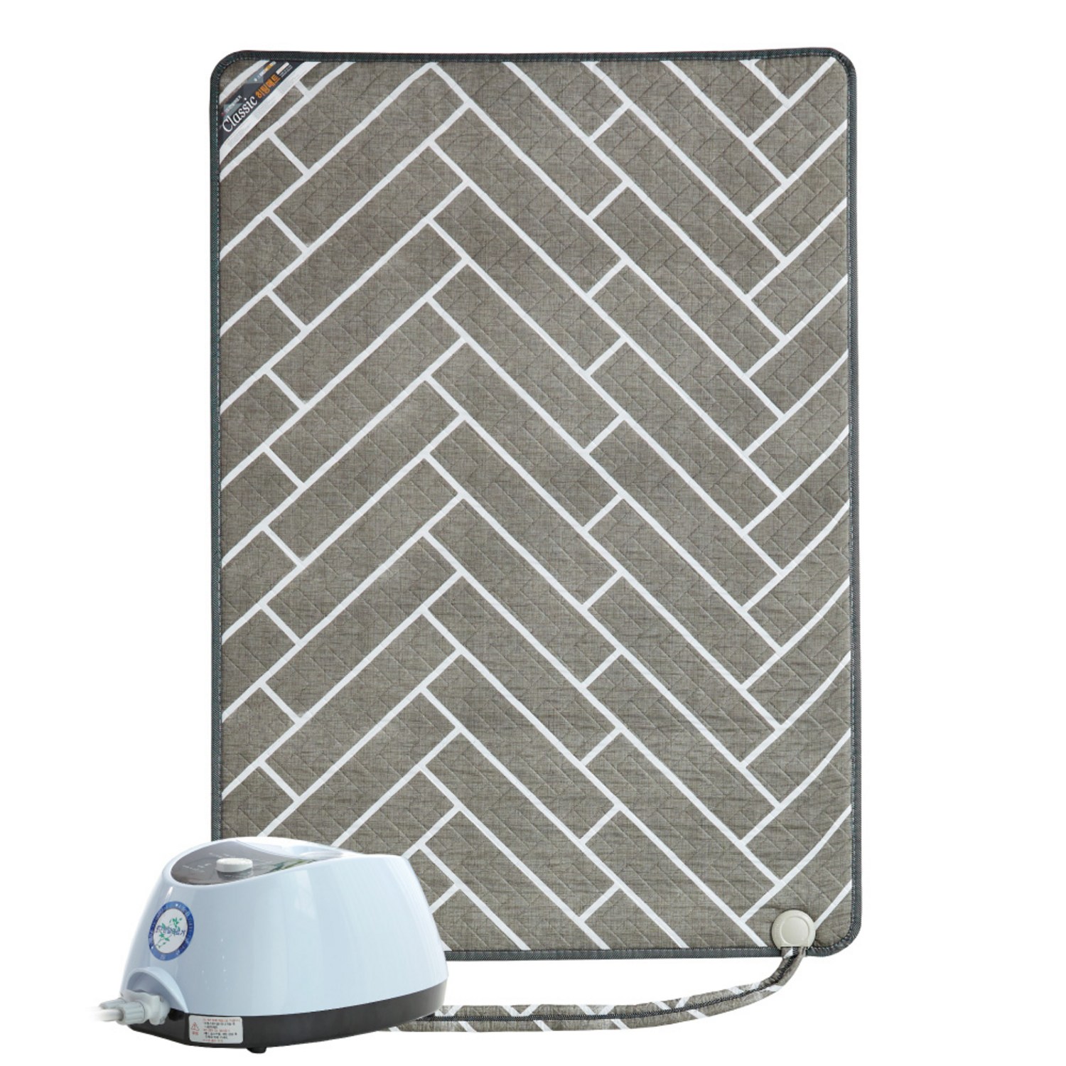 포근한 겨울밤을 위한 선택, HanilMedical 프리미엄 온수매트 헤링본 그레이