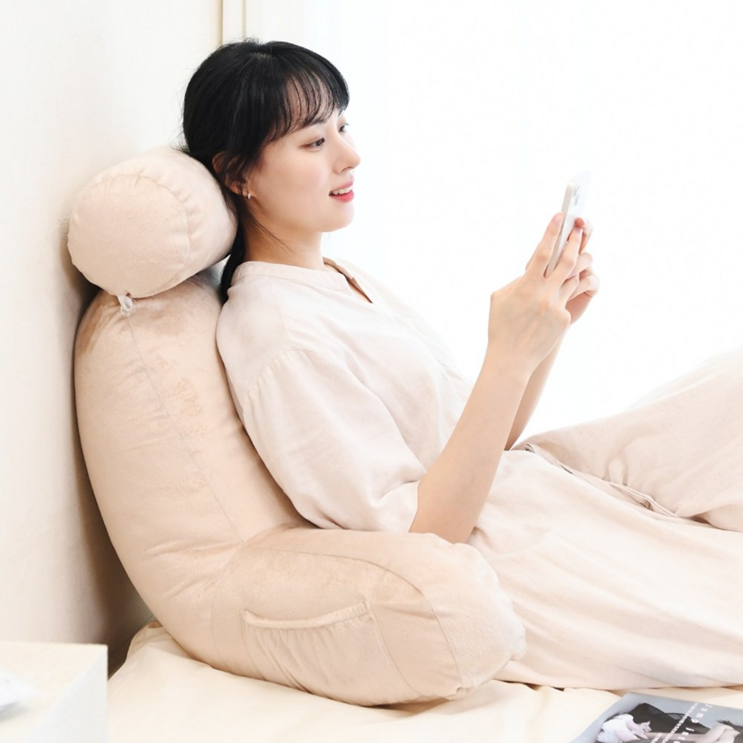 에이그라운드 백앤롤 메모리폼 등받이 침대 헤드 만능 대형 쿠션 리뷰 등받이쿠션