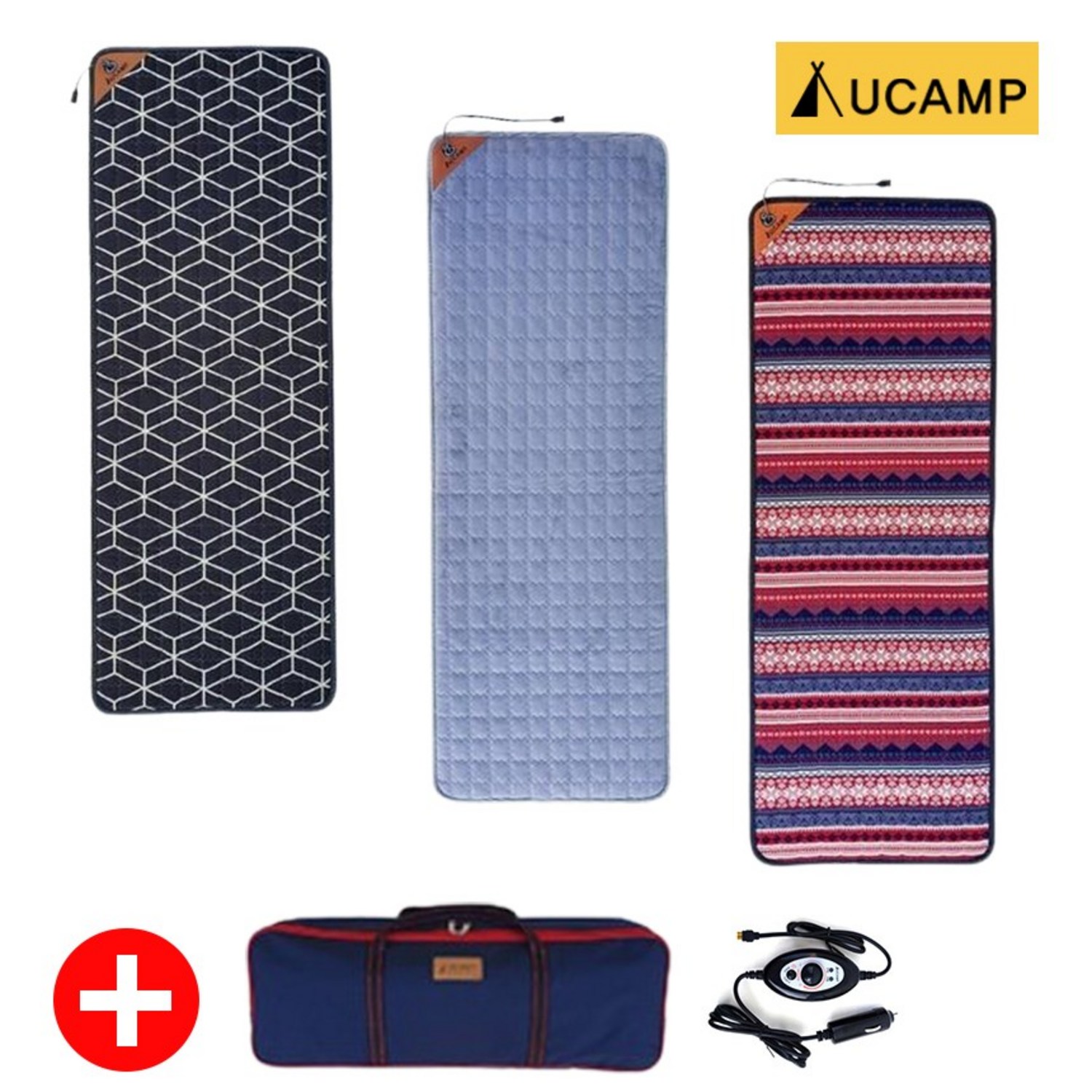 유캠프 DC 12V 전기매트 스마트 탄소 온열 매트 차박 캠핑 차량용 전기장판, 극세사, 1인용