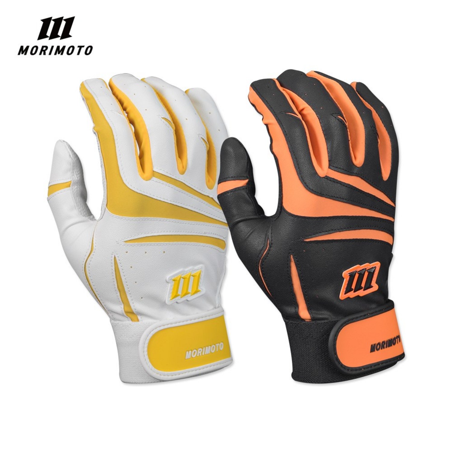모리모토 클린트 배팅 장갑 – 화이트/오렌지/블랙 도쿠마배팅장갑