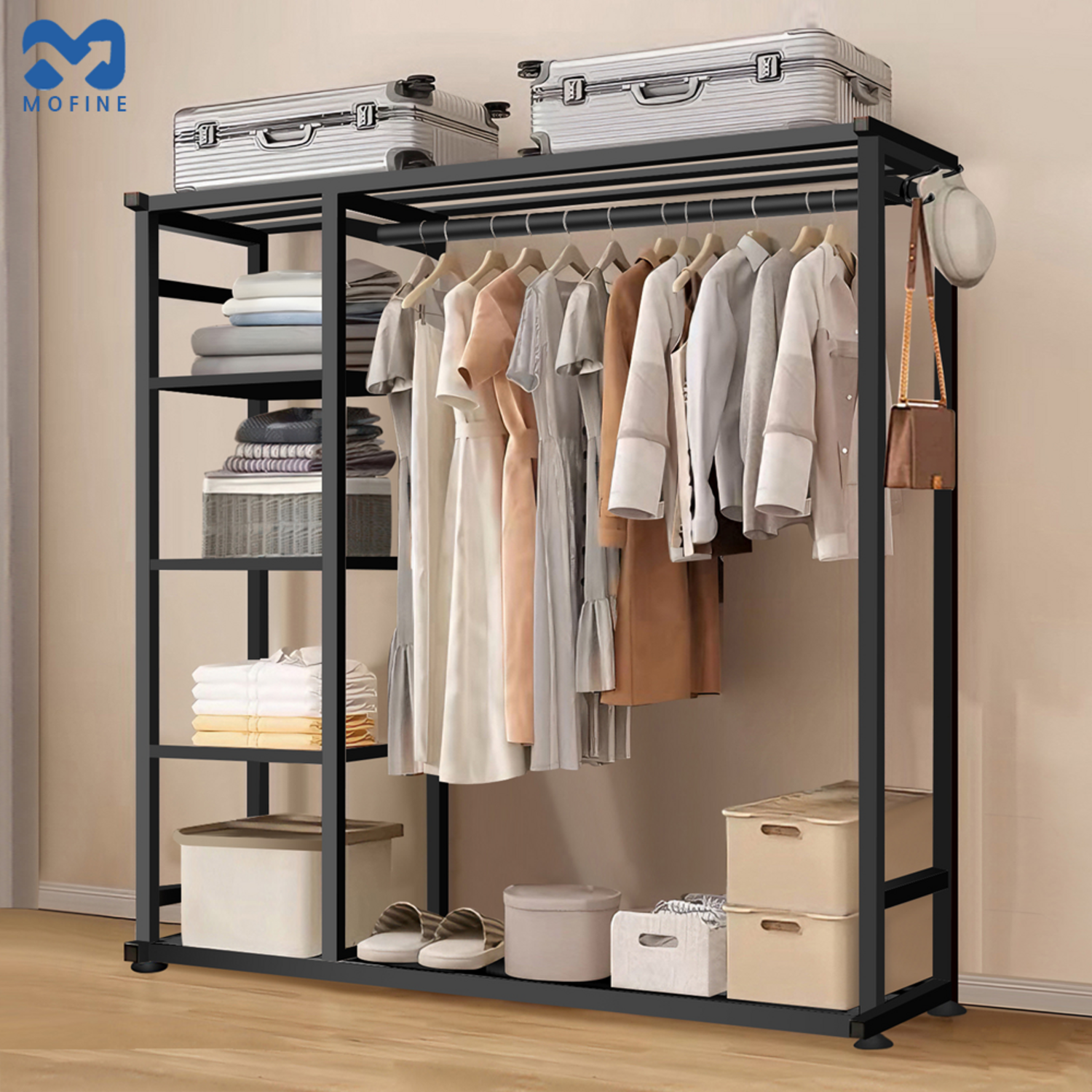 당신의 공간에 질서를 선사할 마법, 모파인 철제 스탠드 시스템 드레스룸 행거 옷장행거
