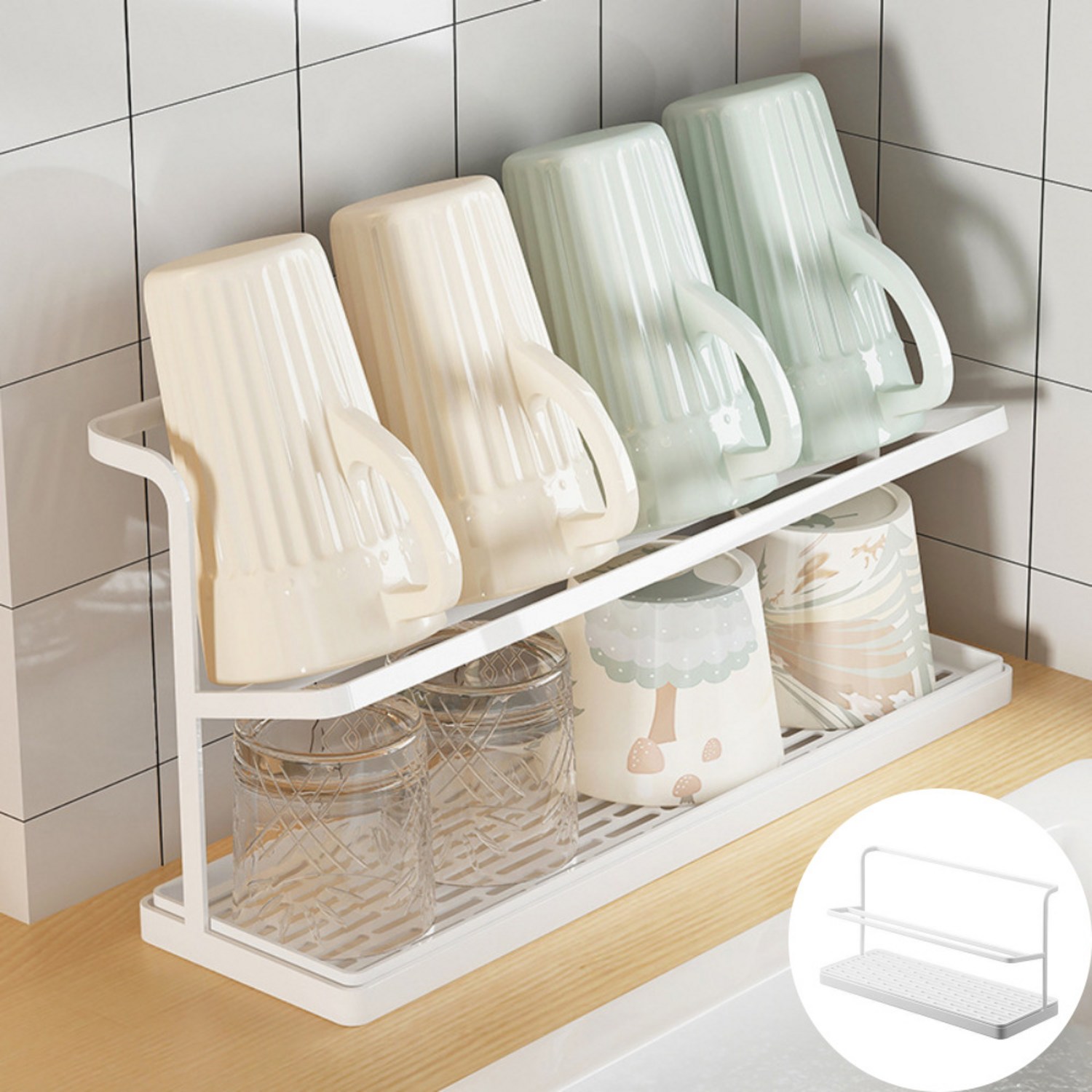 마힐스 미니 2단 컵건조대로 좁은 주방을 깔끔하게, 54% 할인 찬스까지!