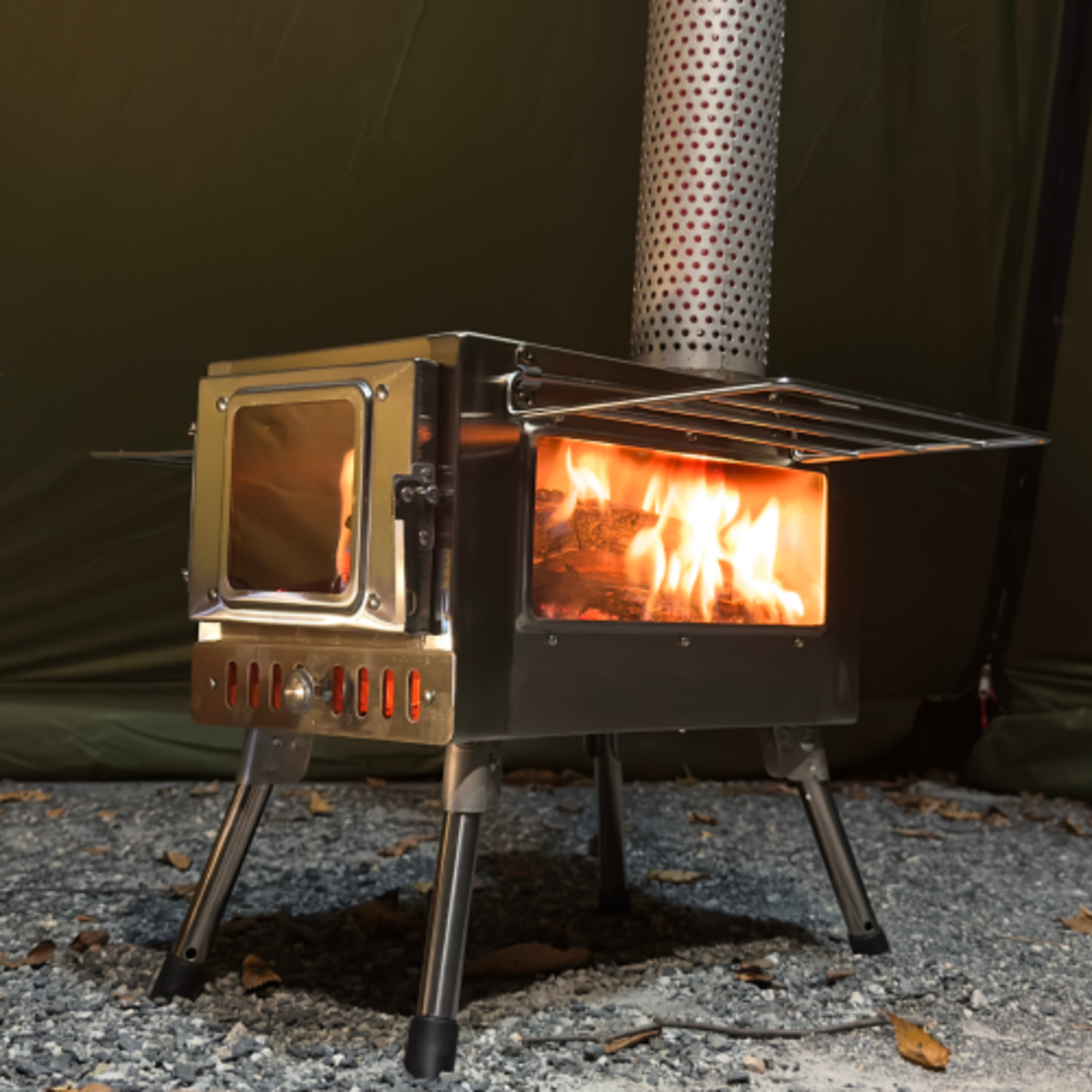 플콘 화목난로: 캠핑의 밤을 따뜻하게 밝히는 낭만적인 선택