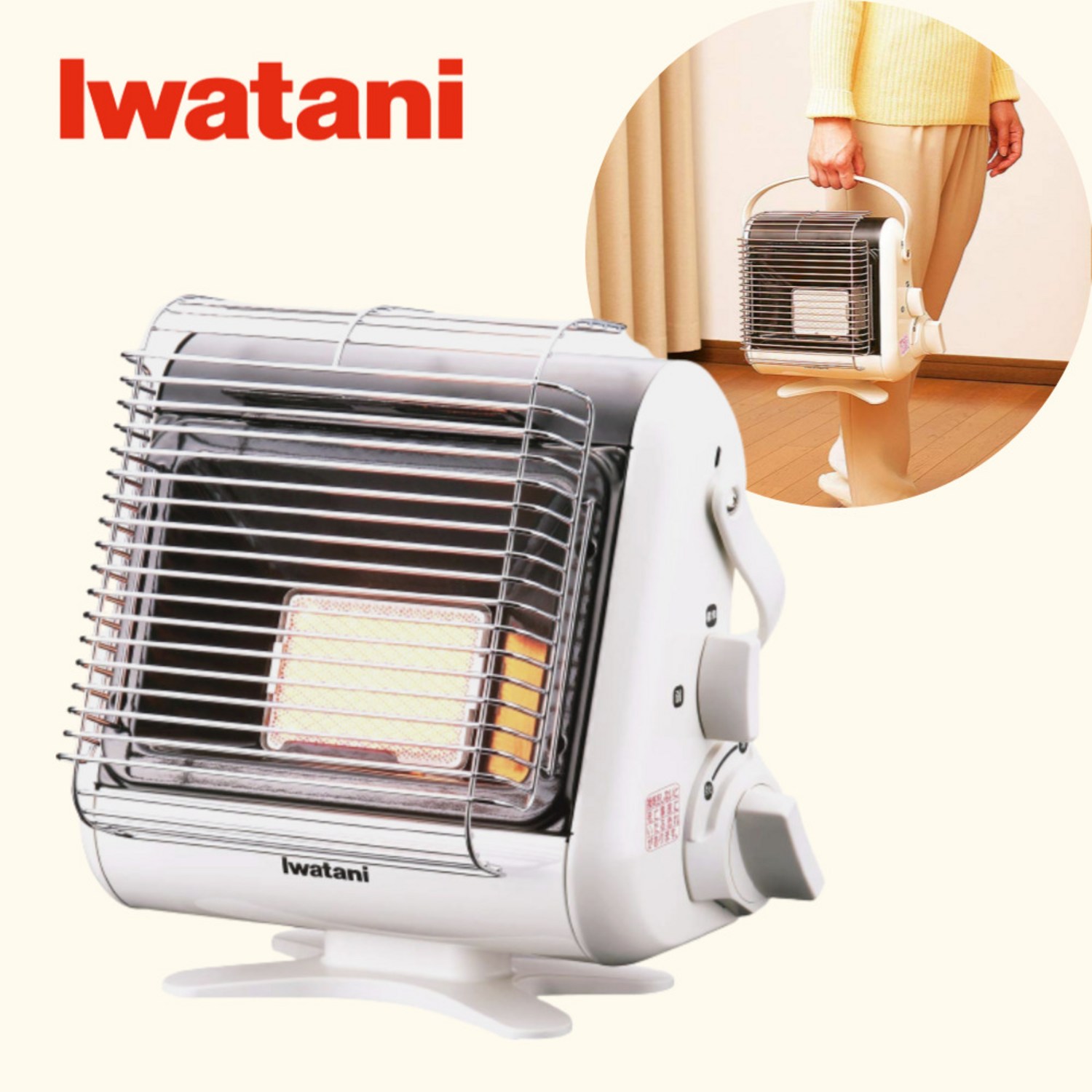 휴대성과 안전성을 겸비한 겨울철 따뜻한 동반자, 이와타니 부탄 가스 팬 히터 CB-STV-MYD