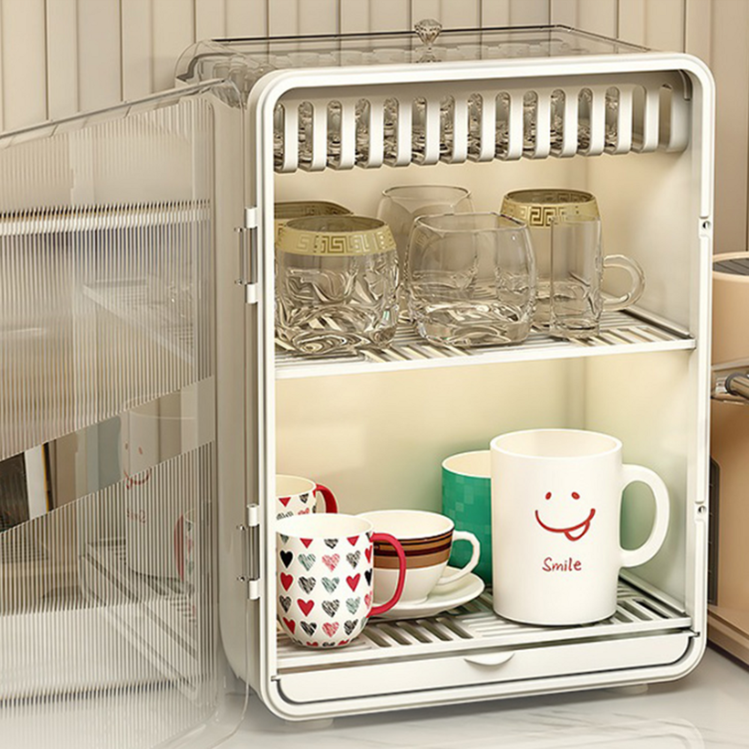 먼지 걱정 없이 깔끔하게! 이유식 식기부터 화장품까지 책임지는 스마트 수납 솔루션!