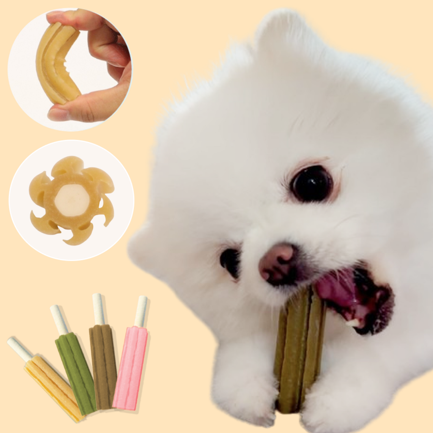 건강한 치아와 잇몸을 위한 페스티 코코넛 츄잉스틱 영양 덴탈껌