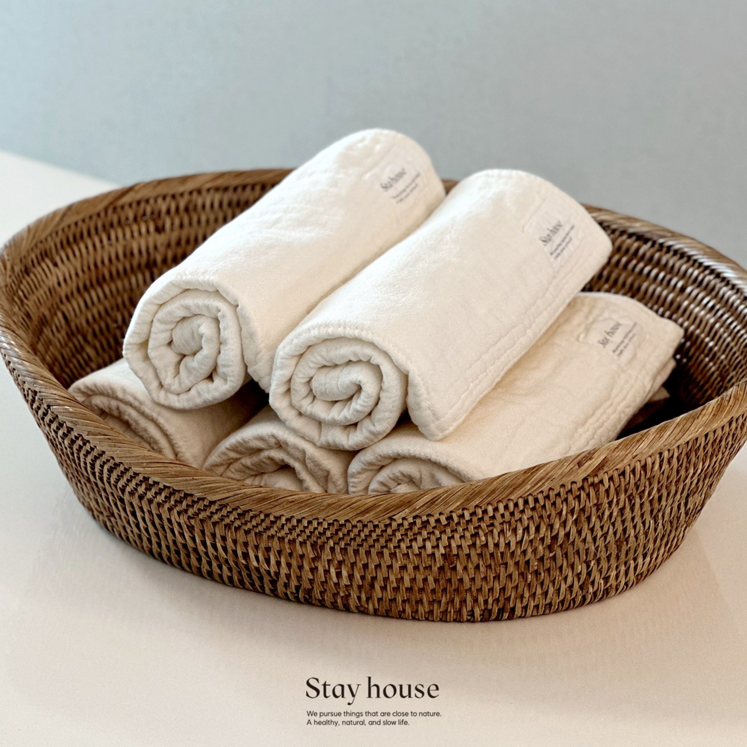 스테이하우스 먼지없는 무형광 강화소창수건, 품질과 편안함의 조화 소창수건