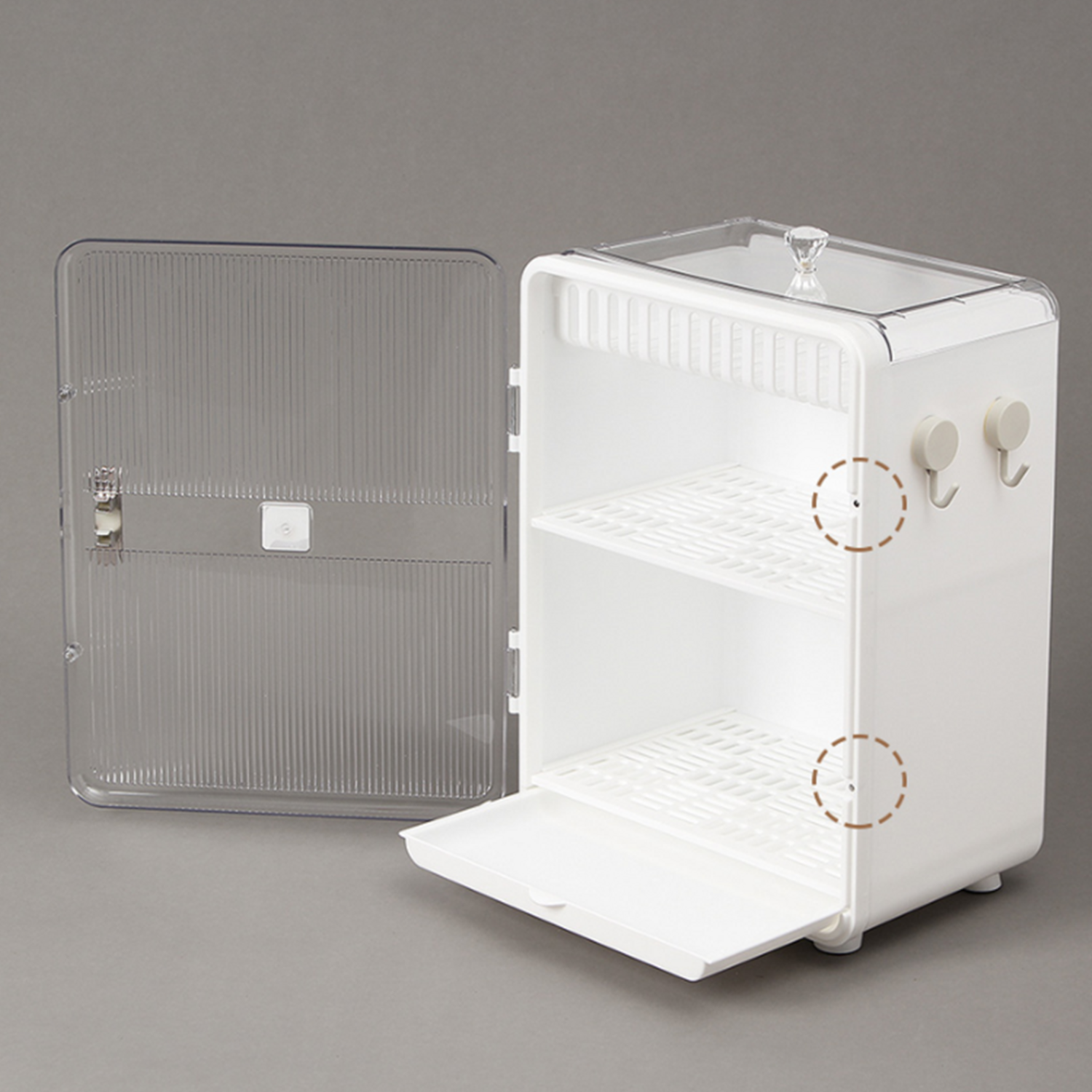 먼지 걱정 없이 깔끔하게! 이유식 식기부터 화장품까지 책임지는 스마트 수납 솔루션!