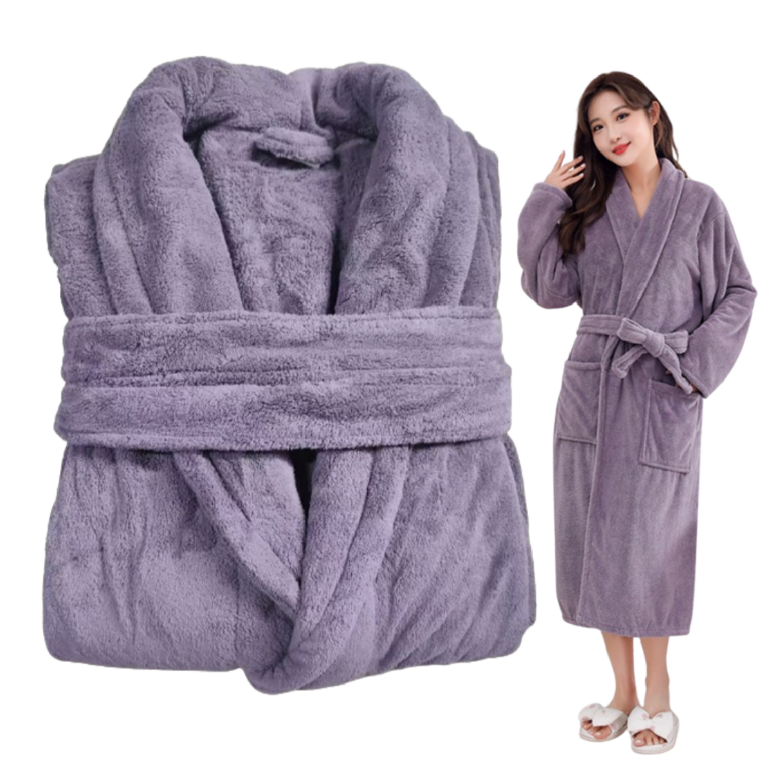 바디센유 호텔 샤워가운 프리미엄 극세사, 1개, 스카이