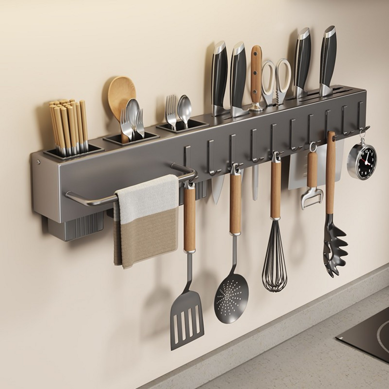 못 없이 뚝딱! 무타공 다기능 선반으로 주방을 깔끔하게 혁신하세요!