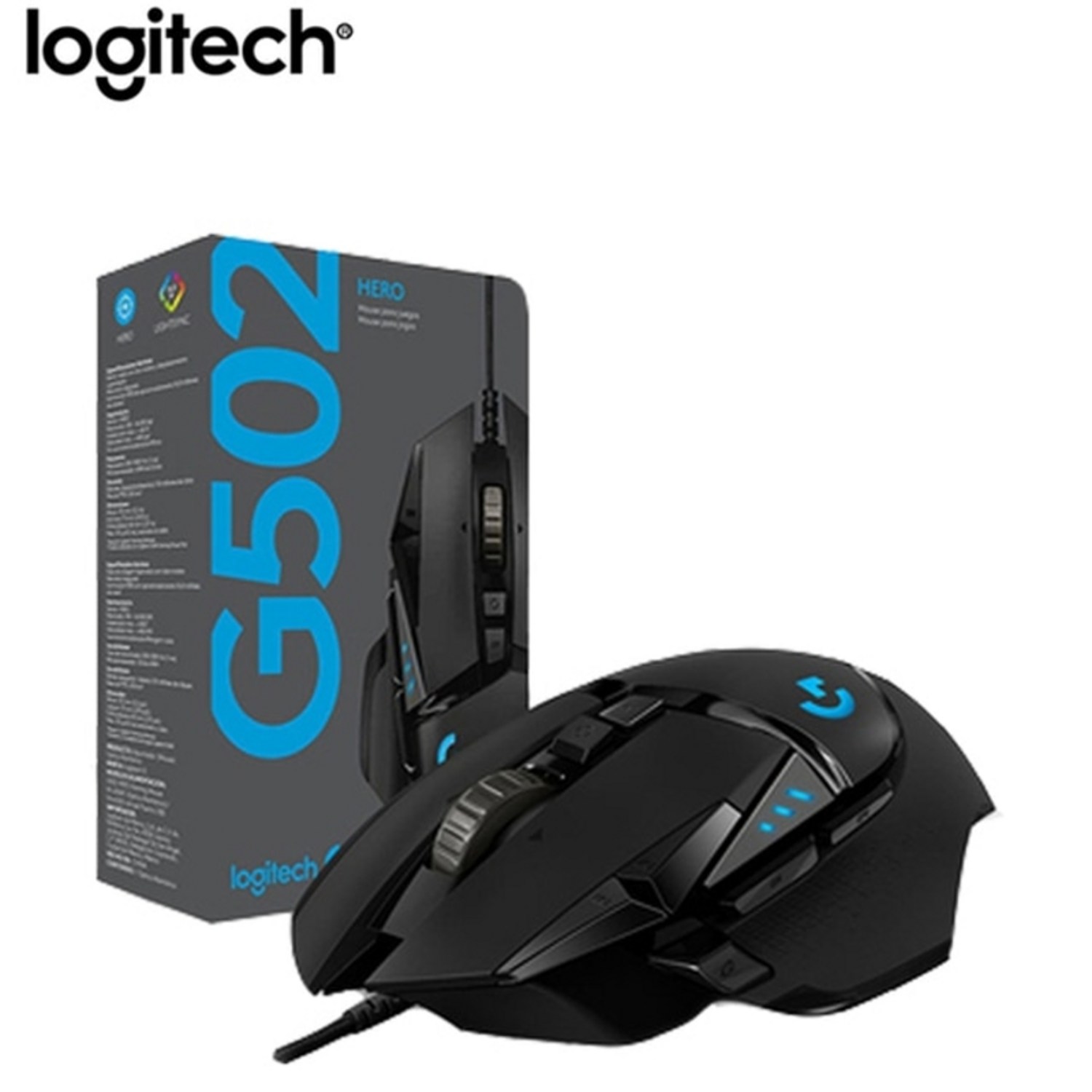 Logitech g502 hero 전문 게임용 25600 인치 당 점 무선 마우스, g502 영웅
