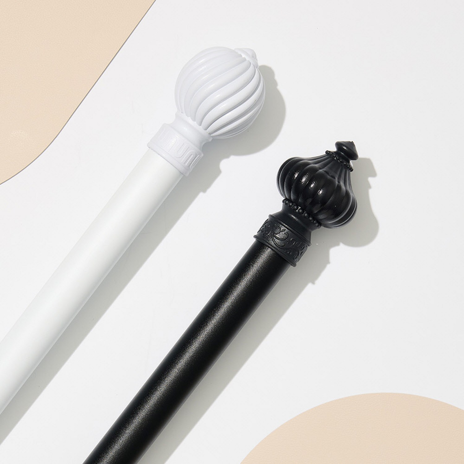 홈드레브 25mm 프리미엄 커튼봉, 12자 (195~375cm), 미파, 화이트