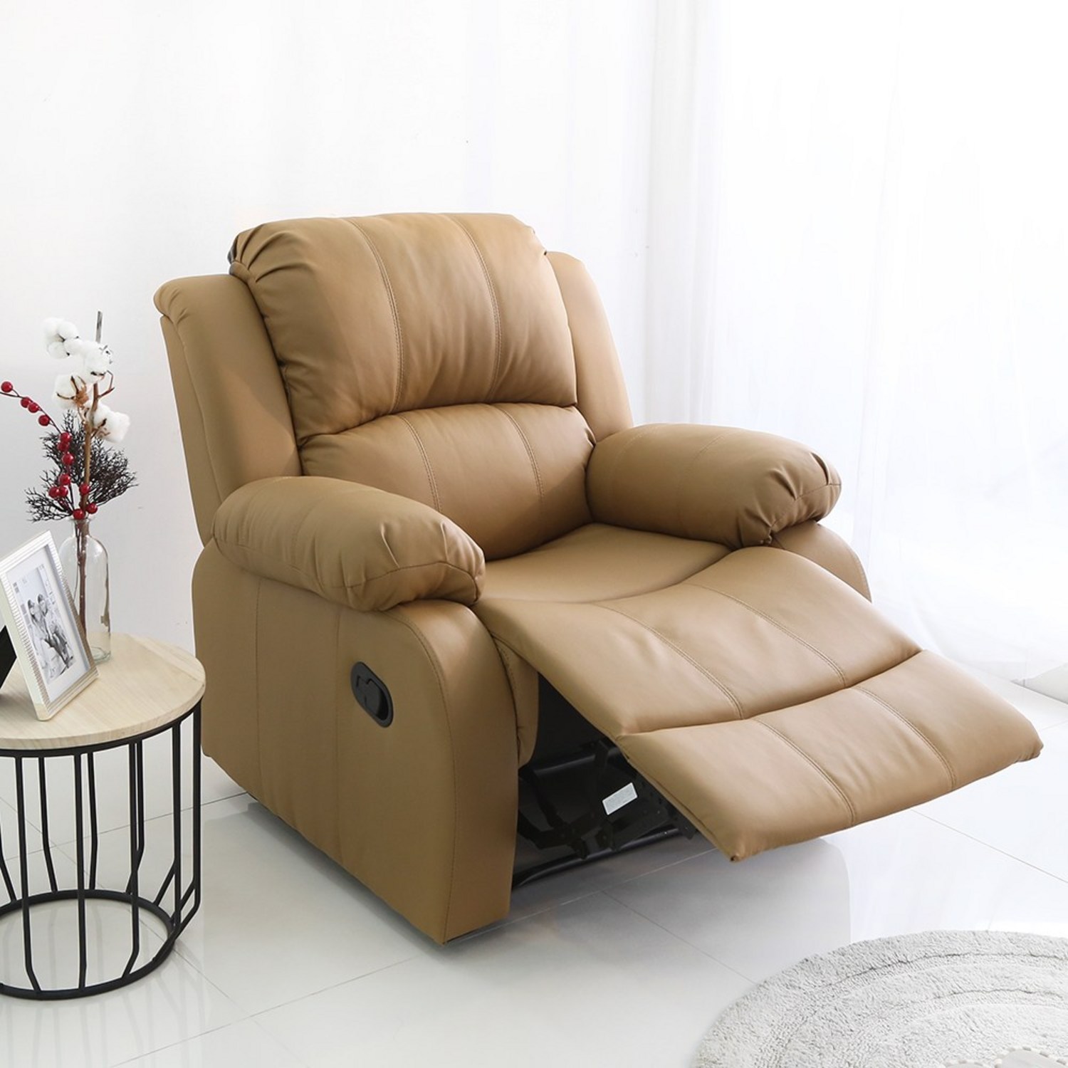 바네스데코 미엘 리클라이너 1인소파 (카멜)