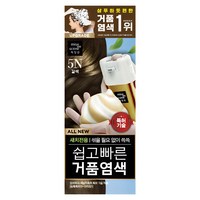 미쟝센 올뉴 쉽고 빠른 거품염색 80g, 5N 갈색, 1개