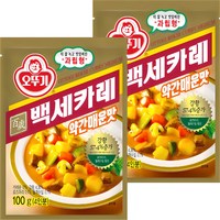 오뚜기 백세 카레 약간매운맛, 100g, 2개