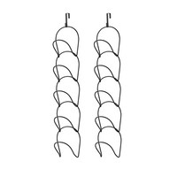 코멧 홈 모자 보관용 후크 행거, 블랙, 2개