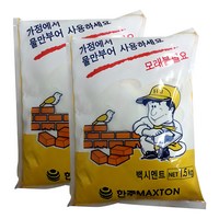 백시멘트 한주 세라믹 가정용 시멘트 1.5kg, 2개