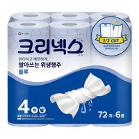 크리넥스 빨아쓰는 위생행주 블루, 72개입, 6개