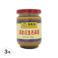 왕즈허 혼합 땅콩 즈마장 소스, 225g, 3개