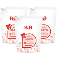 비앤비 섬유유연제 자스민&로즈향 리필, 1.5L, 3개