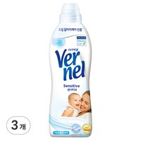 버넬 고농축 센서티브 섬유유연제 본품, 900ml, 3개