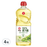 백설 콩기름, 1.5L, 4개