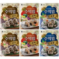 맛있는풍경 주먹밥 후레이크 3종 야채 x 2p + 해물 x 2p + 버섯 x 2p, 24g, 1세트