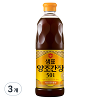 샘표 양조간장 501, 860ml, 3개