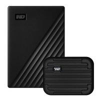 WD My Passport 휴대용 외장하드 + 파우치, 5TB, 블랙