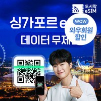 [eSIM] 싱가포르이심 데이터 무제한 유심 Singtel e심 도시락eSIM