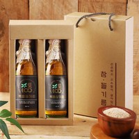 산지로드 백통참기름+들기름 2구 명절선물세트, 2개, 350ml