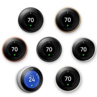구글 네스트 자동 스마트 온도조절기 3세대 / Google Nest Learning Smart Thermostat, Mirror Black, 1개