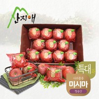 [산지애] 씻어나온 꿀사과 4kg 1box (특대과) / 경북산 미시마 당도선별, 1세트