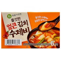 이가자연면 쫄깃한 얼큰 김치수제비 187g x 6, 6개