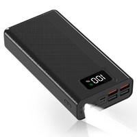 THOUSTA 대용량 보조배터리 30000mAh, 블랙, T823