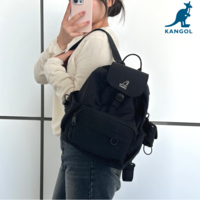 캉골(KANGOL) 미니 로고 백팩 나일론 블랙 가방 + 이이폰 파우치