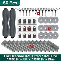 로봇청소기 청소기장 Dreame X30 Ultra Pro Plus L10s Heat 와 호환되는 액세서리 부품 킷 로봇 청소기 롤러 측면 솔 레 Hepa 필터 모핑 천 먼지 가방, 19)Set Q