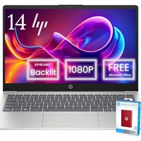 HP 에이치피 Everyday Essential 14 FHD 노트북 • 무료 Microsoft 마이크로소프트 Office Suite 포함 라이트 업 키보드 16GB RAM 51, 14" FHD, 16GB RAM | 512 Storage